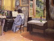 Felix Vallotton Woman at the Piano oil painting